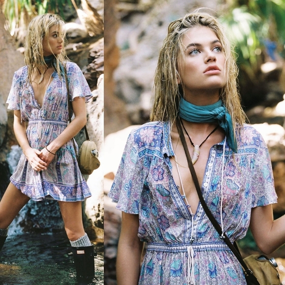 Spell designs poinciana playdress lilac wild thing lavender mini dress xxs play - Picture 7 of 16